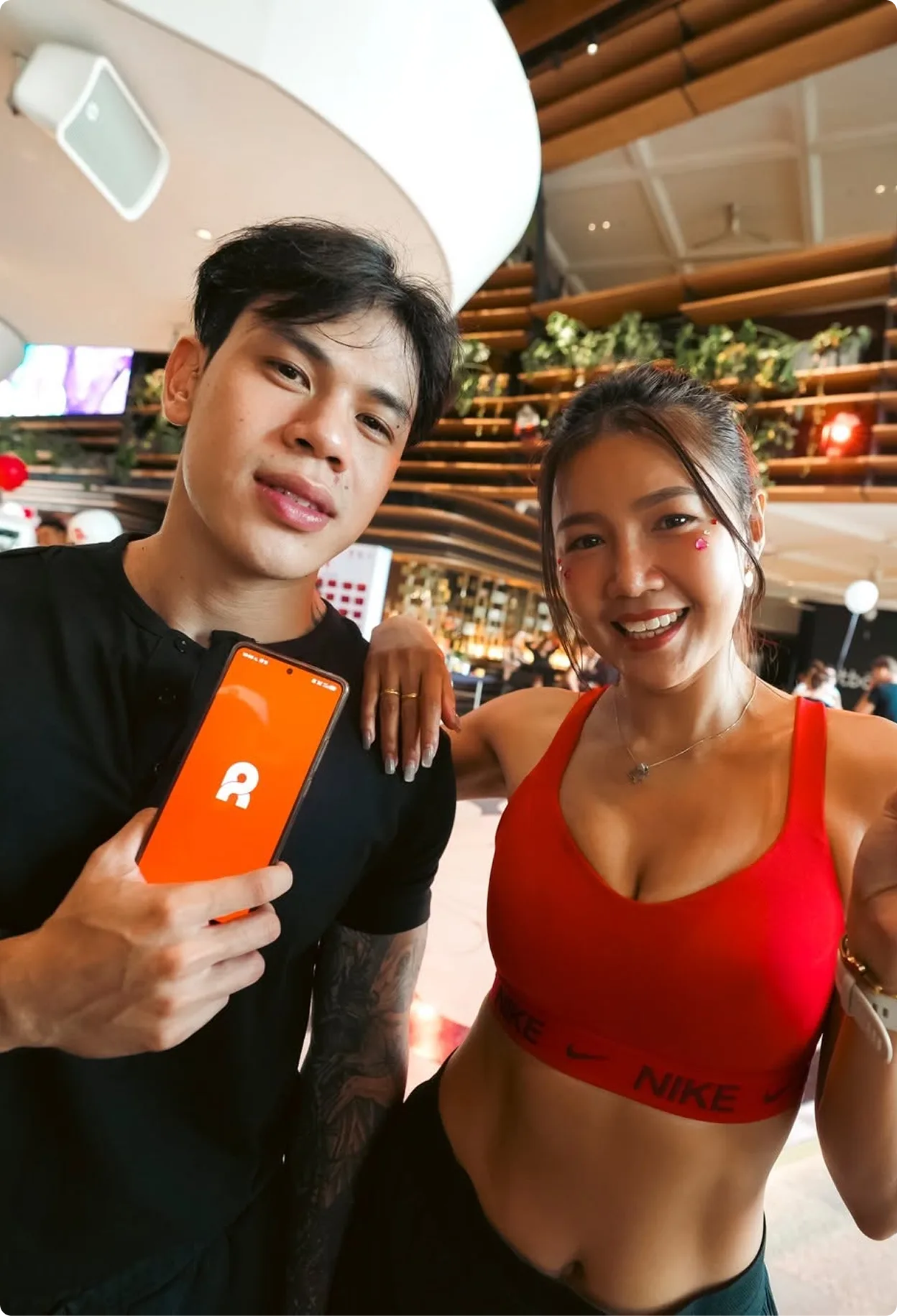 RizzUp Club members with the app